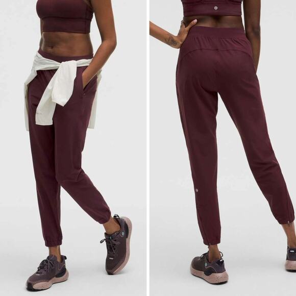 NEW Lululemon Adapted State High-Rise Jogger WOMENS 2 Garnet Stretch Slim NWT - Picture 1 of 12